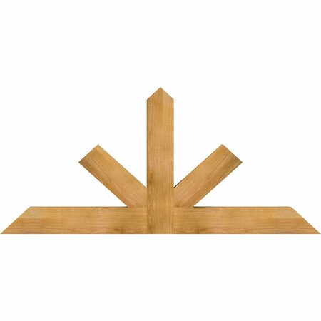 Ekena Millwork Saratoga Rough Sawn Timber Gable Bracket, Western Red Cedar, 72"W x 33"H x 4"D x 6"F, 11/12 Pitch GBW072X33X0406SAR00RWR